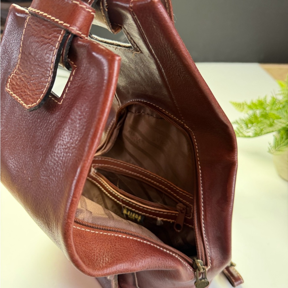 Katana Paris Elegant Brown Leather Women's Backpack Vintage Bag - Picture 5 of 15